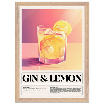 Gin & Lemon Print - Vibrantwalls