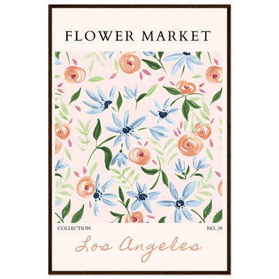Abstract Floral Framed Poster – Pastel Blossom & Leaf Art Prints | Ready-to-Hang Wall Decor - Vibrantwalls