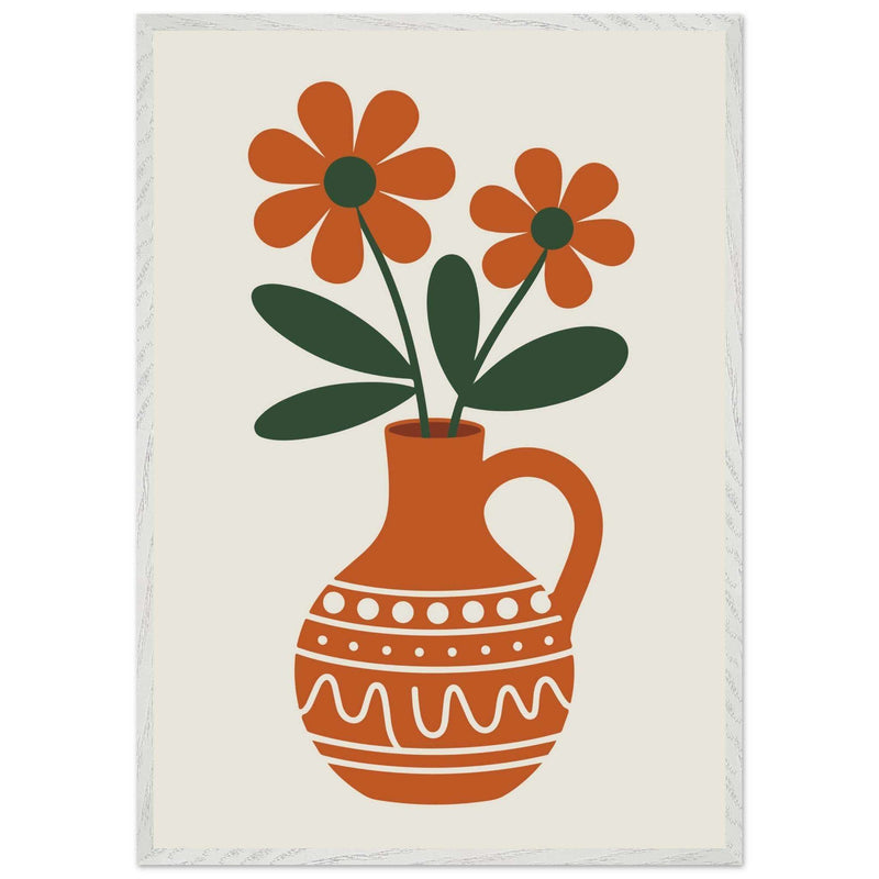 Abstract Floral Vase Art - Vibrantwalls