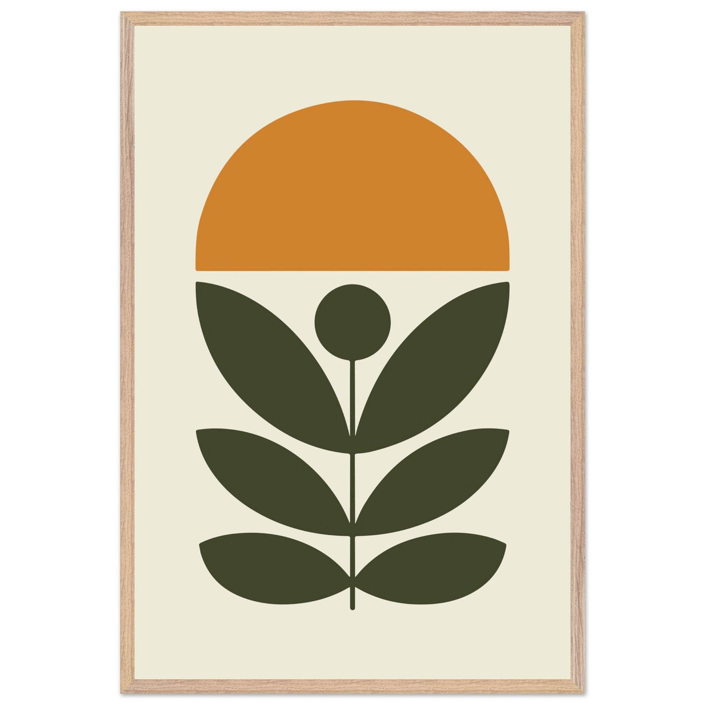 Abstract Botanical Green Plant Modern Art - Vibrantwalls