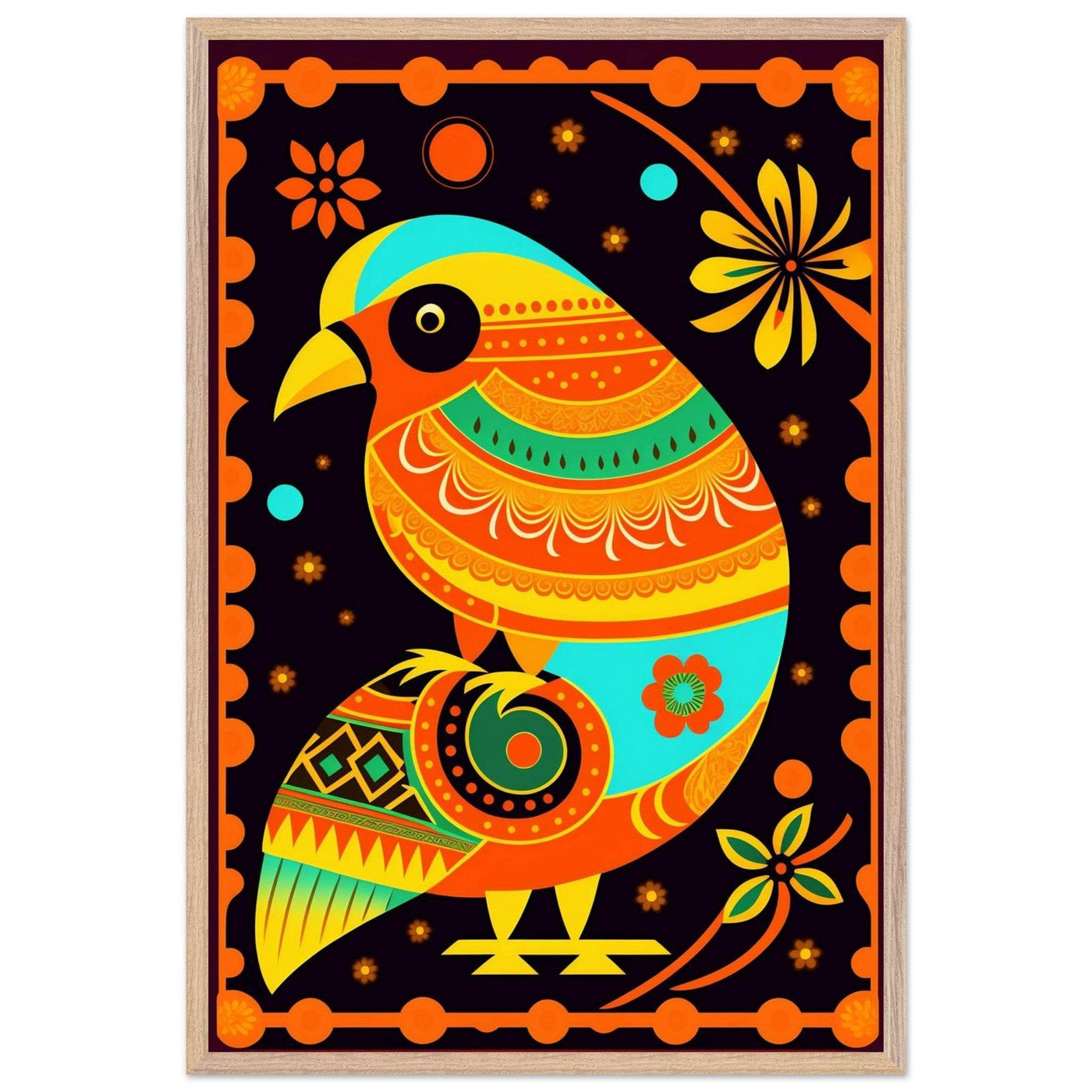 Vibrant Tribal Bird Art - Vibrantwalls