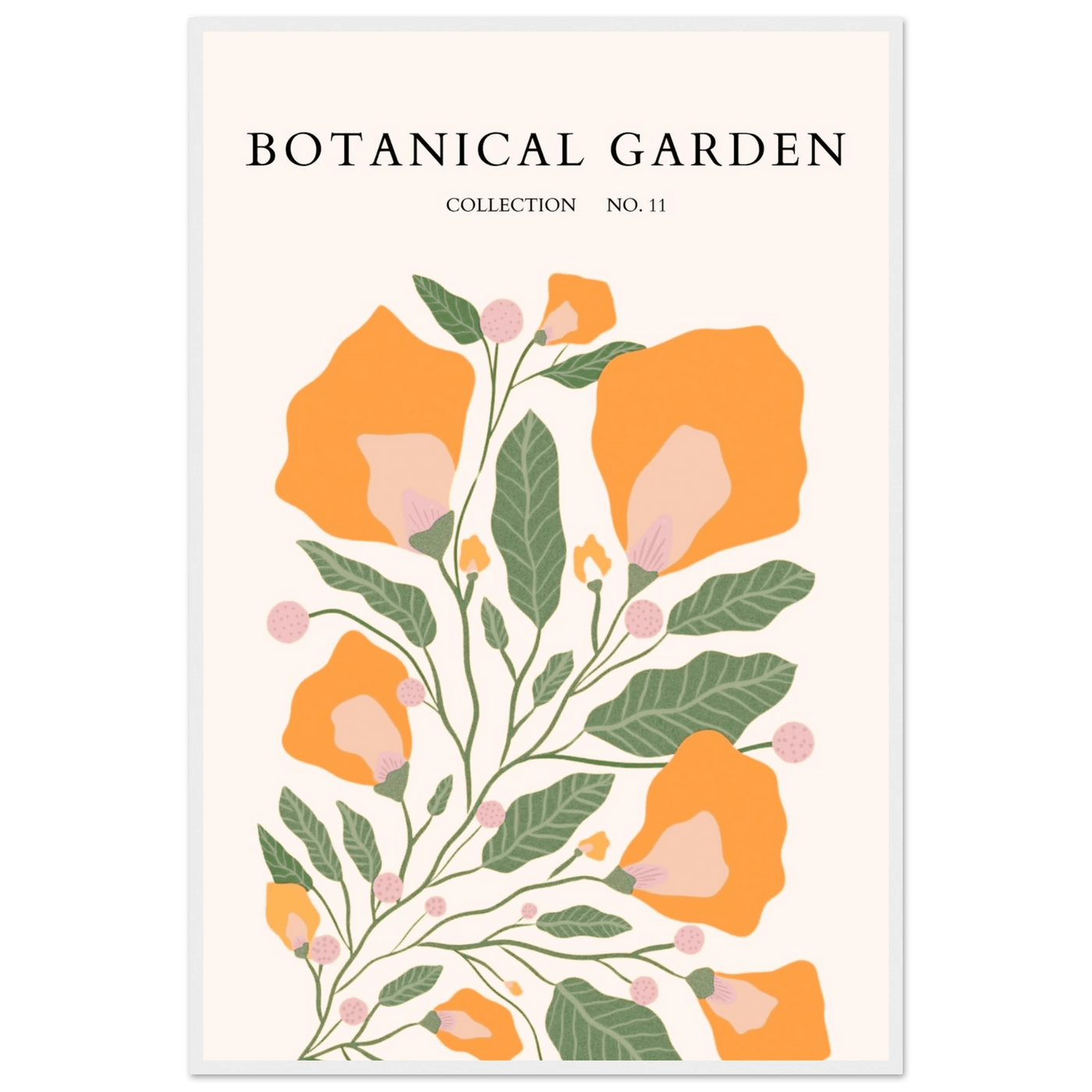 Botanical Garden Collection Framed Poster – Warm Floral Art Print | Ready-to-Hang in Various Sizes & Frame Styles - Vibrantwalls