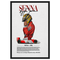 Wall Art - Ayrton Senna Vintage Formula 1 Grand Prix Canvas - Vibrantwalls