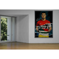 Cristiano Ronaldo Pop Art Mounted Framed Poster – Iconic, Ready to Hang, Eco-Friendly - Vibrantwalls