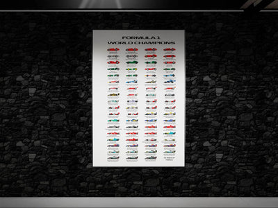 Formula 1 World Champions Poster - 70 Years of History - Eco-Friendly, Ready to Hang - Vibrantwalls