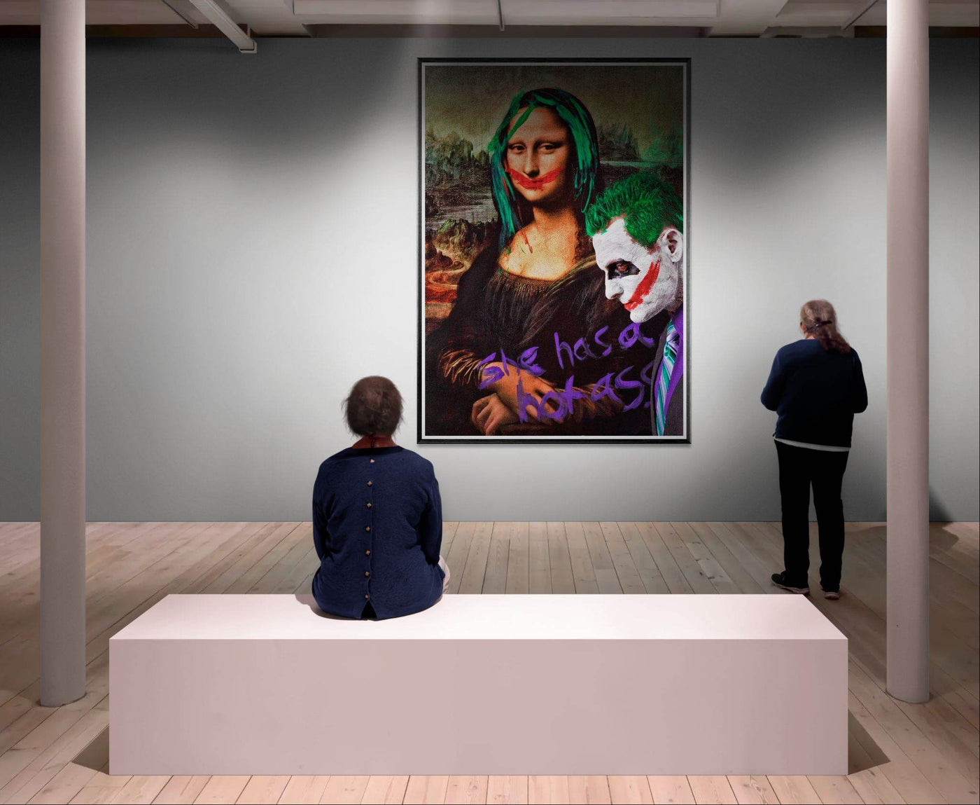 Joker & Mona Lisa Pop Art Mounted Framed Poster – Edgy, Eco-Friendly, & Ready to Hang in Your Choice of Frame & Size - Vibrantwalls