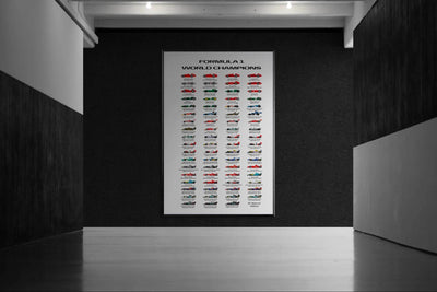 Formula 1 World Champions Poster - 70 Years of History - Eco-Friendly, Ready to Hang - Vibrantwalls