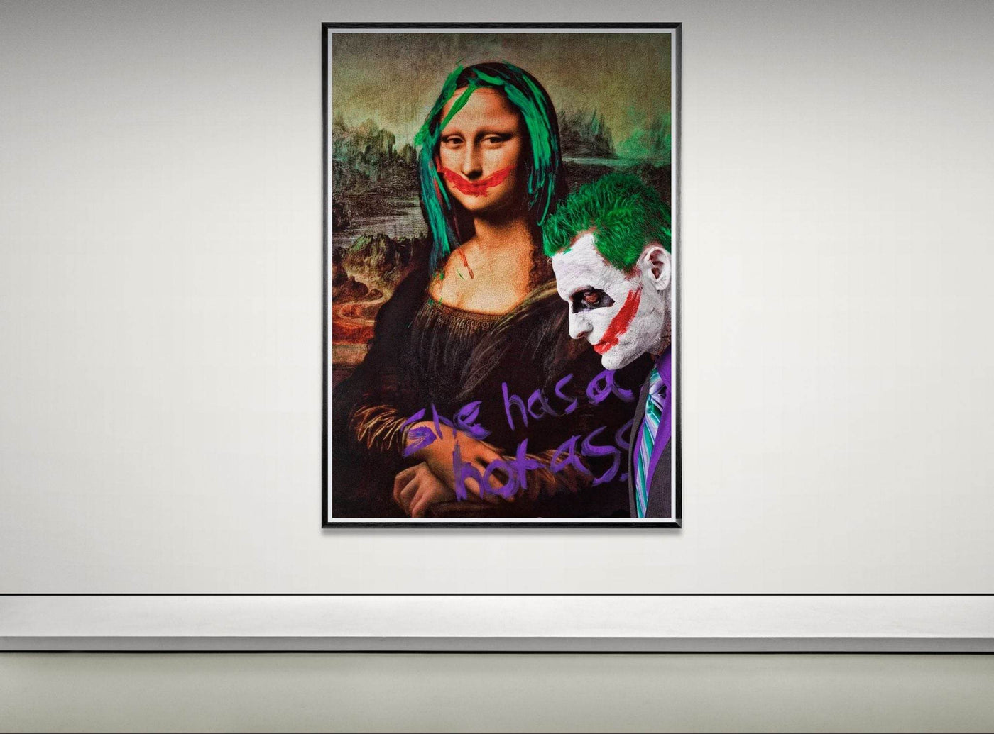 Joker & Mona Lisa Pop Art Mounted Framed Poster – Edgy, Eco-Friendly, & Ready to Hang in Your Choice of Frame & Size - Vibrantwalls