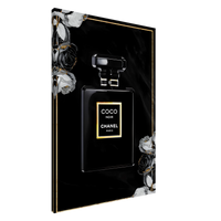 Black Chanel Perfume Canvas Wall Art - Vibrantwalls