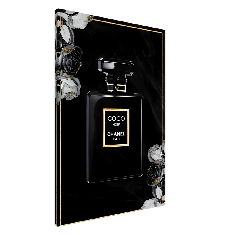 Black Chanel Perfume Canvas Wall Art - Vibrantwalls