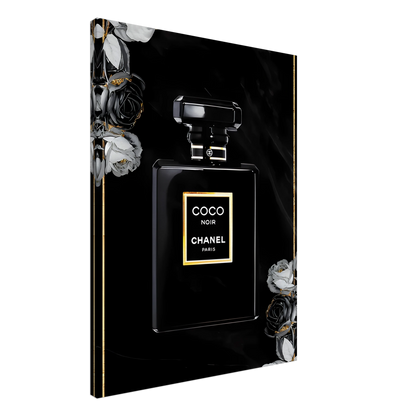 Black Chanel Perfume Canvas Wall Art - Vibrantwalls