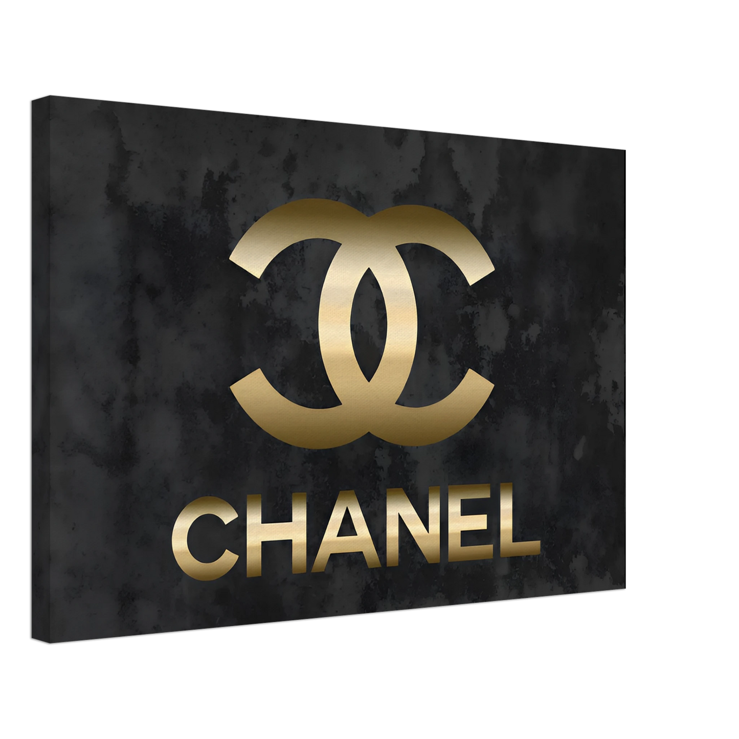 Black and Gold Chanel Canvas Wall Art - Vibrantwalls