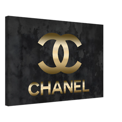 Black and Gold Chanel Canvas Wall Art - Vibrantwalls