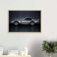 Shelby Cobra Daytona Coupe Framed Canvas Vintage Car Wall Art - Vibrantwalls