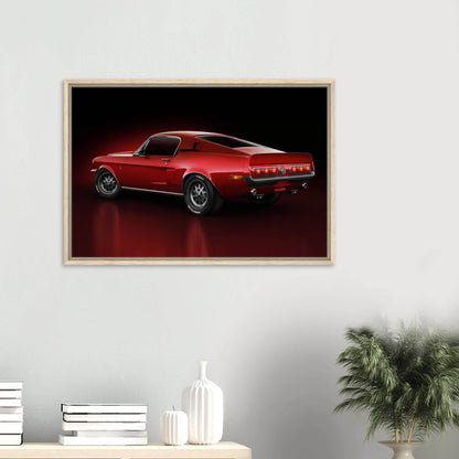 Ford Mustang Fastback 1970 Car Canvas Muscle Car Classic Wall Art - Vibrantwalls
