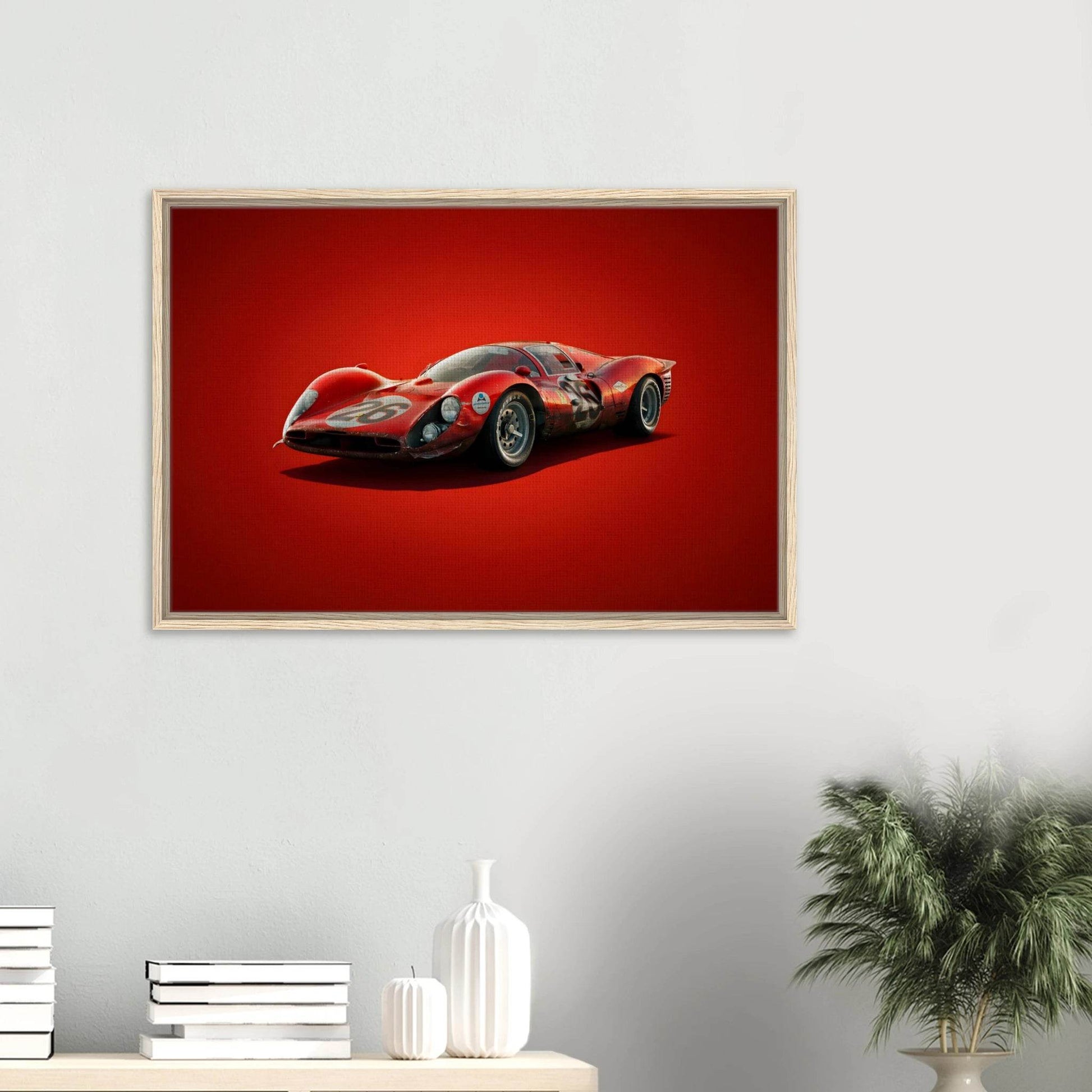 Ferrari 330 P4 Vintage Race Car Posters Classic Canvas Wall Art - Vibrantwalls