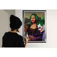 Joker & Mona Lisa Pop Art Mounted Framed Poster – Edgy, Eco-Friendly, & Ready to Hang in Your Choice of Frame & Size - Vibrantwalls