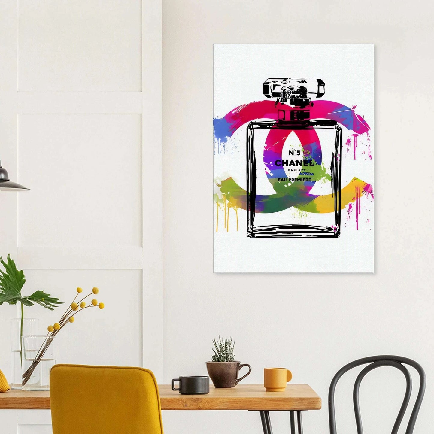 Colorful Chanel Perfume Canvas Wall Art - Vibrantwalls