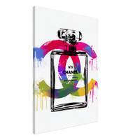 Colorful Chanel Perfume Canvas Wall Art - Vibrantwalls