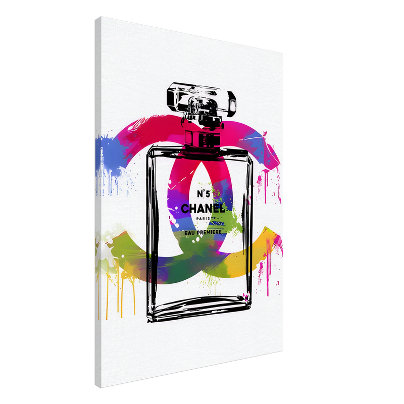 Colorful Chanel Perfume Canvas Wall Art - Vibrantwalls