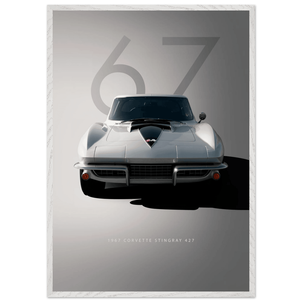 Corvette Stingray 427 Vintage Car Muscle Car Classic USA Wall Art - Vibrantwalls