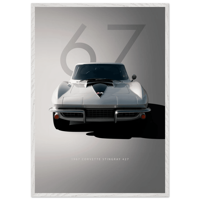 Corvette Stingray 427 Vintage Car Muscle Car Classic USA Wall Art - Vibrantwalls