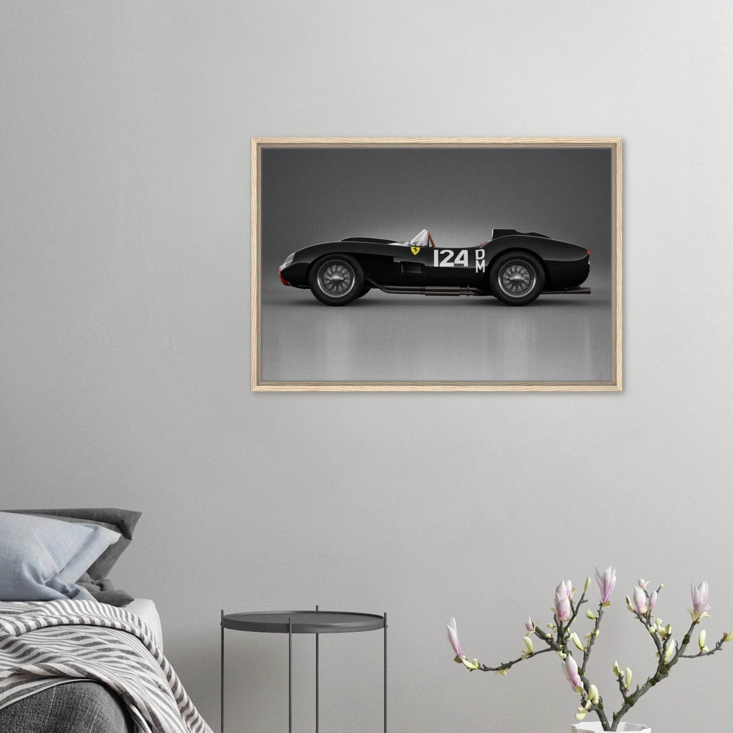 Ferrari 250 Testa Rossa - Vintage Car Posters - Framed Canvas - Vibrantwalls