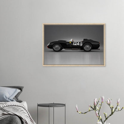 Ferrari 250 Testa Rossa - Vintage Car Posters - Framed Canvas - Vibrantwalls