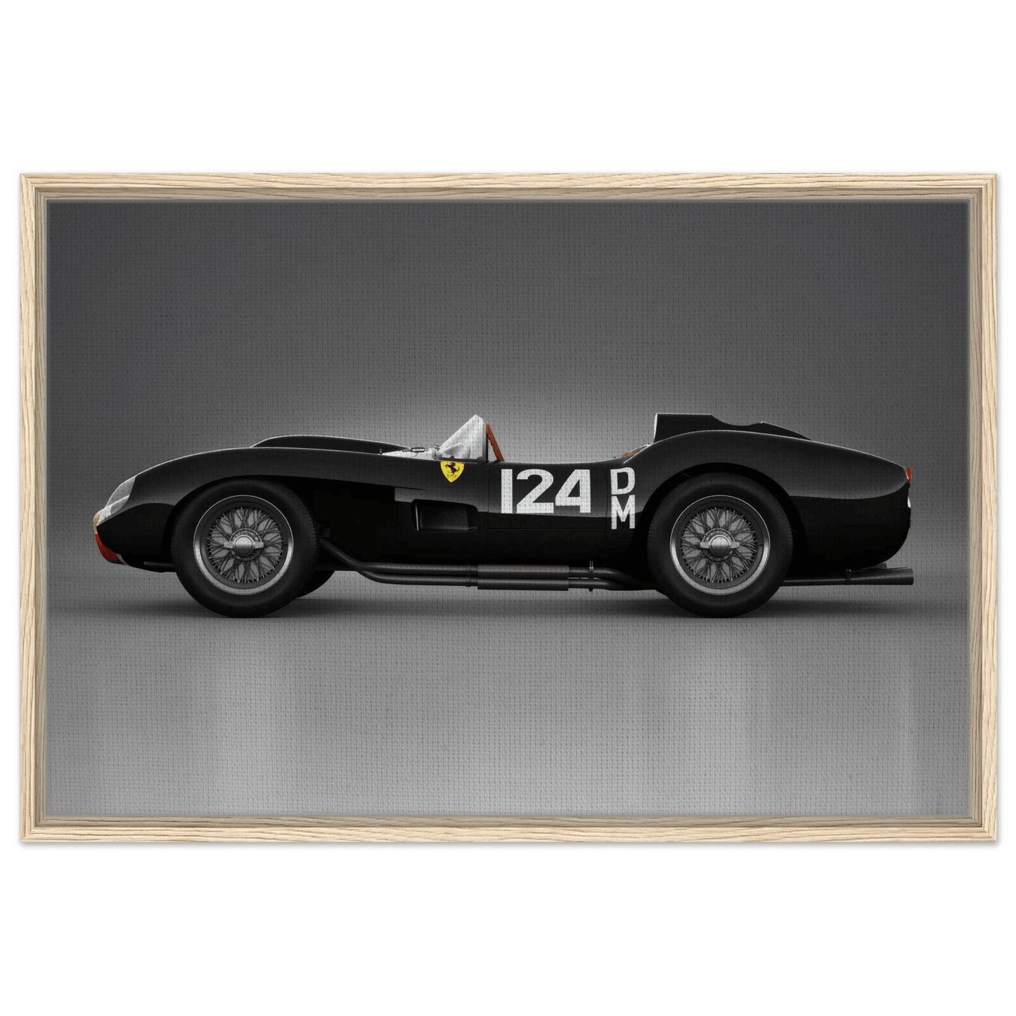 Ferrari 250 Testa Rossa - Vintage Car Posters - Framed Canvas - Vibrantwalls