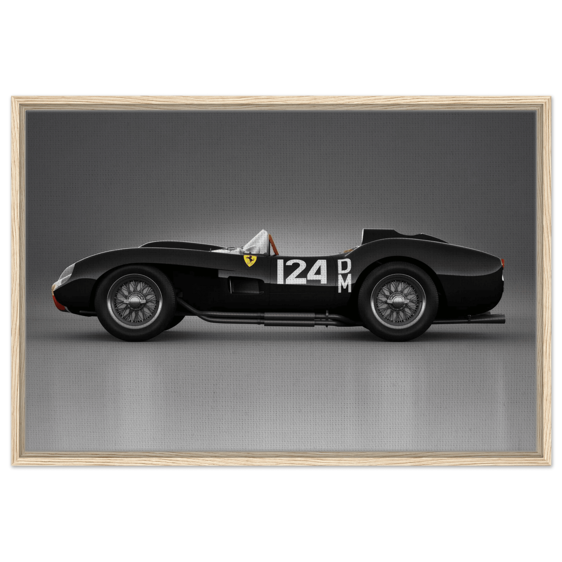 Ferrari 250 Testa Rossa - Vintage Car Posters - Framed Canvas - Vibrantwalls