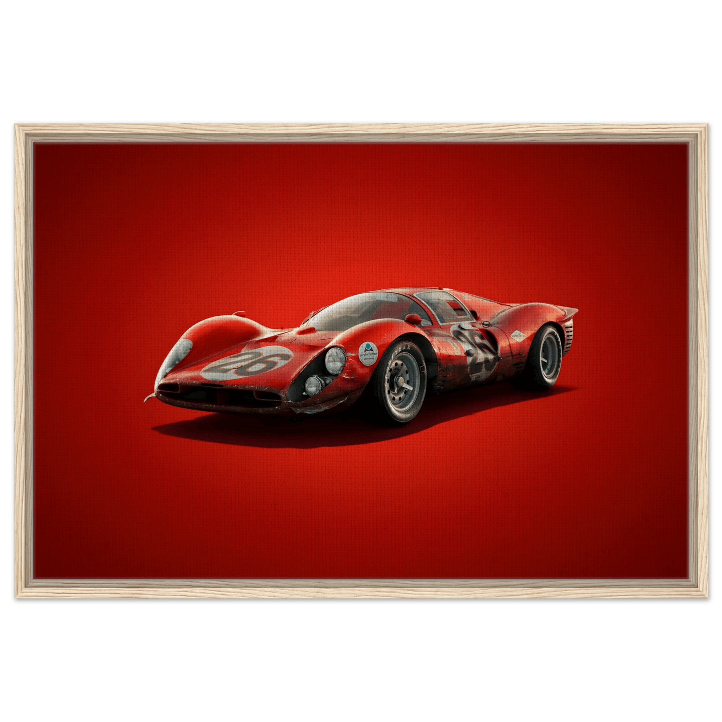 Ferrari 330 P4 Vintage Race Car Posters Classic Canvas Wall Art - Vibrantwalls
