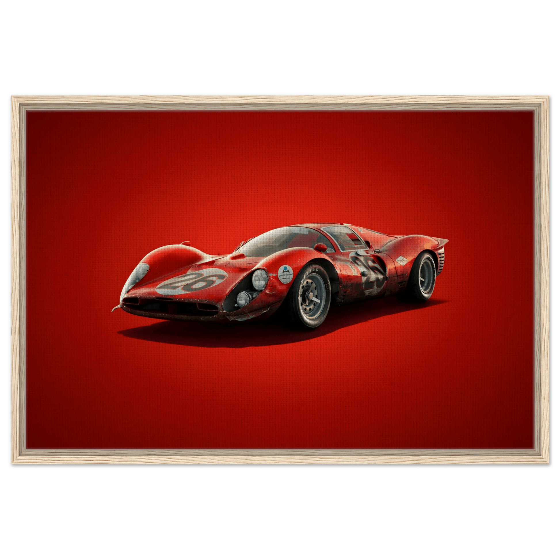 Ferrari 330 P4 Vintage Race Car Posters Classic Canvas Wall Art - Vibrantwalls