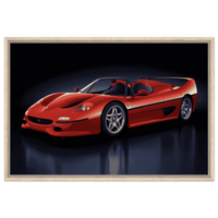 Ferrari F50 Framed Canvas Wall Art - Vibrantwalls