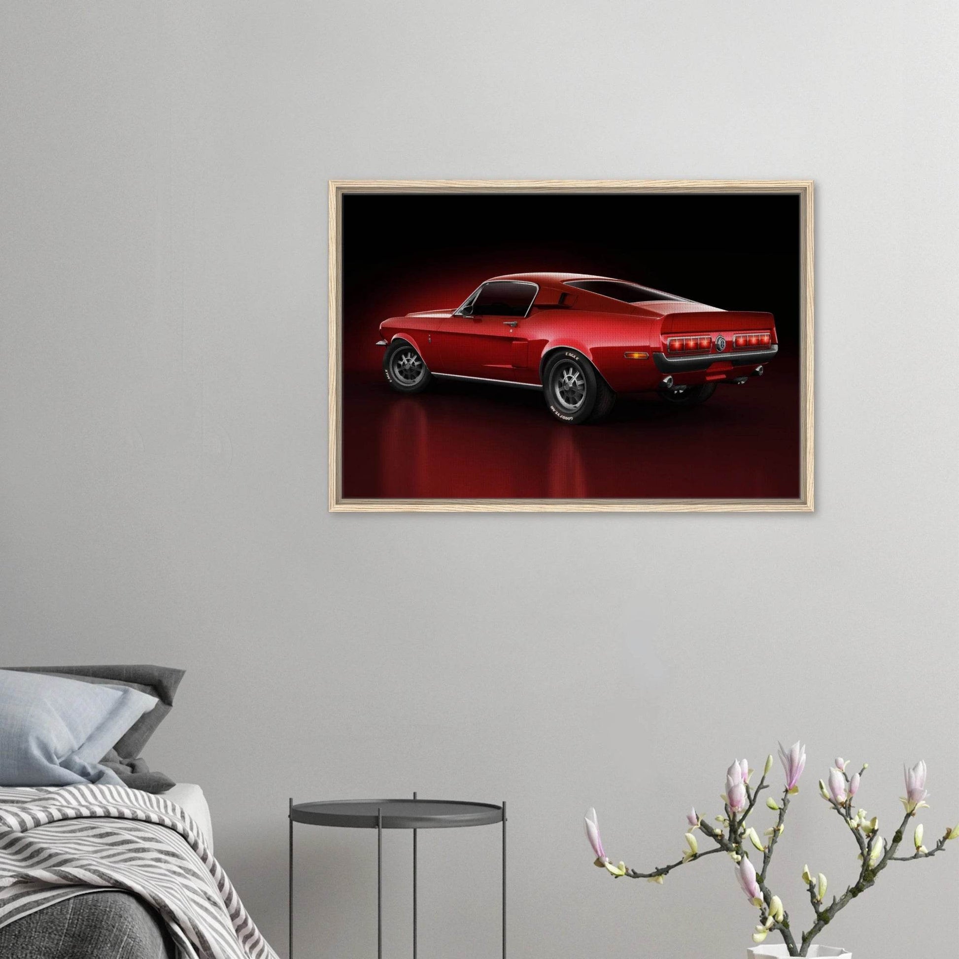 Ford Mustang Fastback 1970 Car Canvas Muscle Car Classic Wall Art - Vibrantwalls