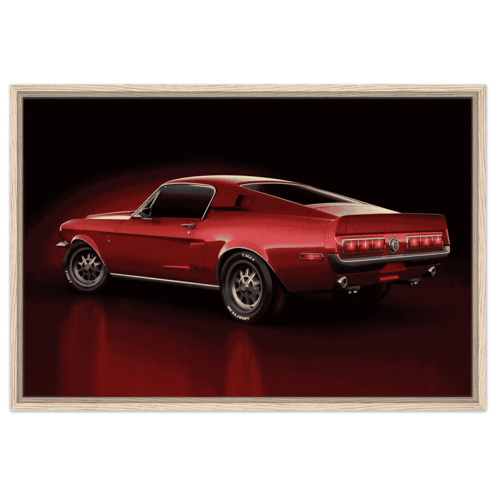 Ford Mustang Fastback 1970 Car Canvas Muscle Car Classic Wall Art - Vibrantwalls