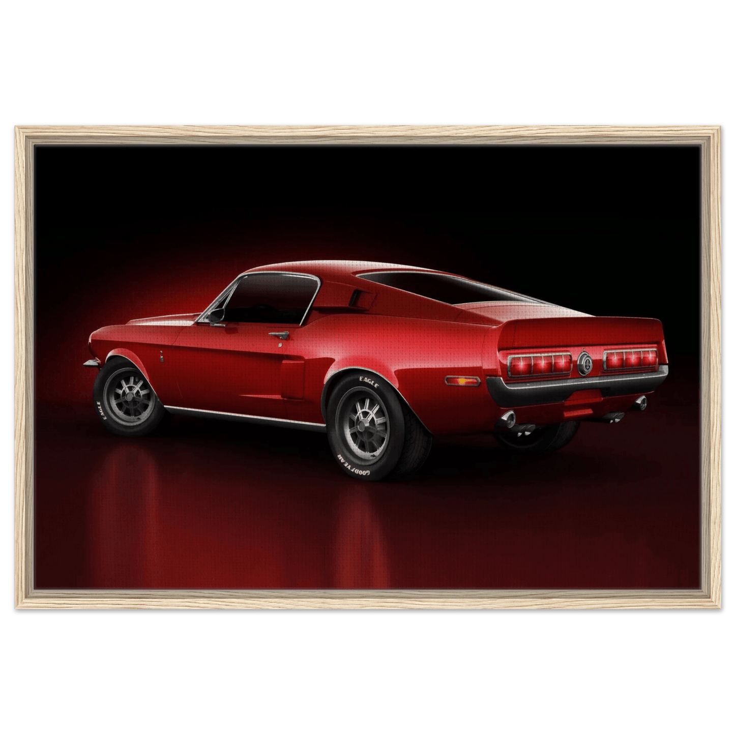 Ford Mustang Fastback 1970 Car Canvas Muscle Car Classic Wall Art - Vibrantwalls