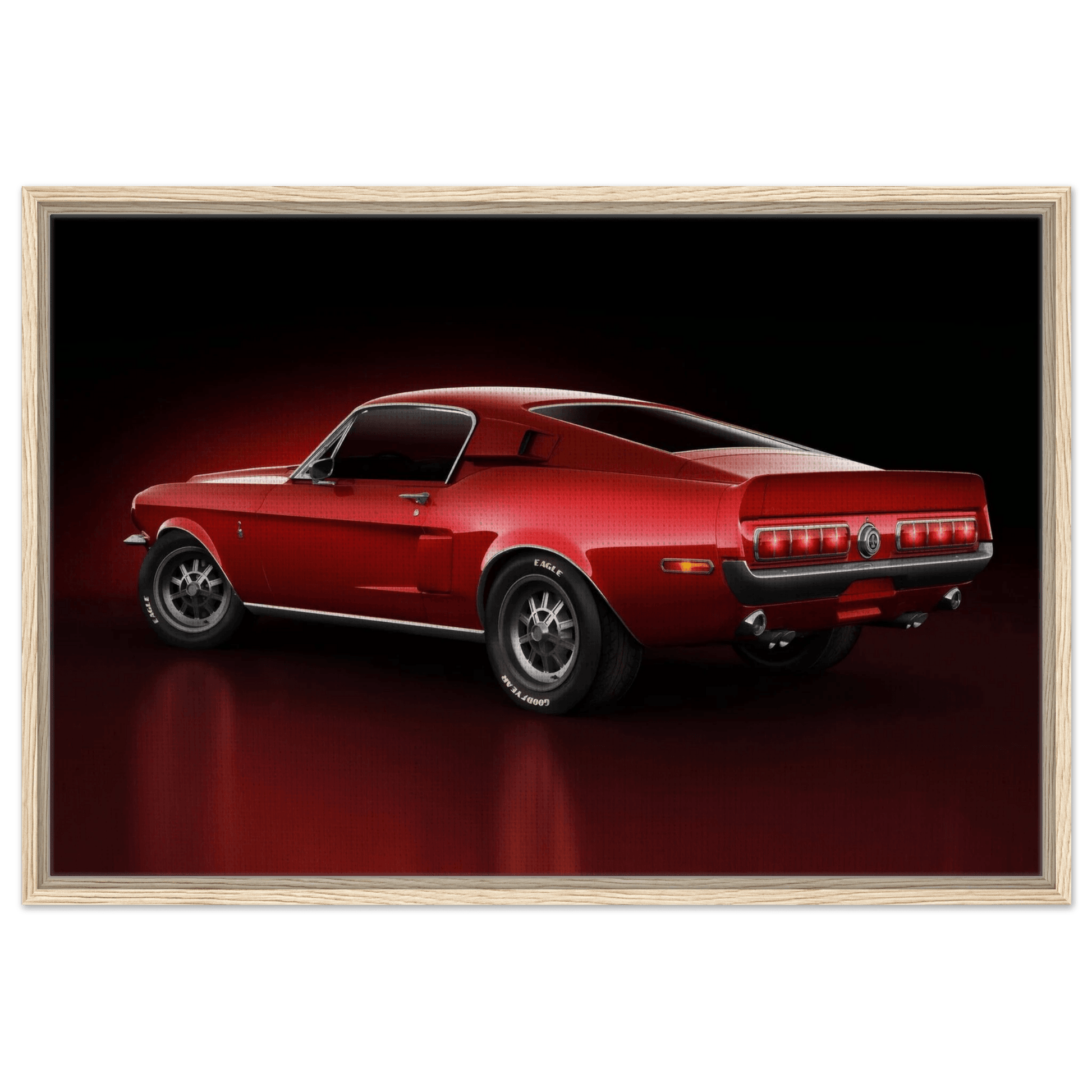Ford Mustang Fastback 1970 Car Canvas Muscle Car Classic Wall Art - Vibrantwalls