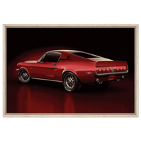Ford Mustang Fastback 1970 Car Canvas Muscle Car Classic Wall Art - Vibrantwalls