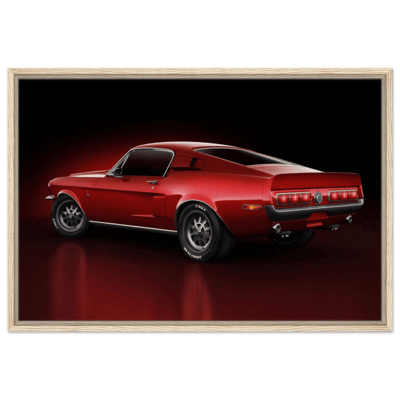 Ford Mustang Fastback 1970 Car Canvas Muscle Car Classic Wall Art - Vibrantwalls
