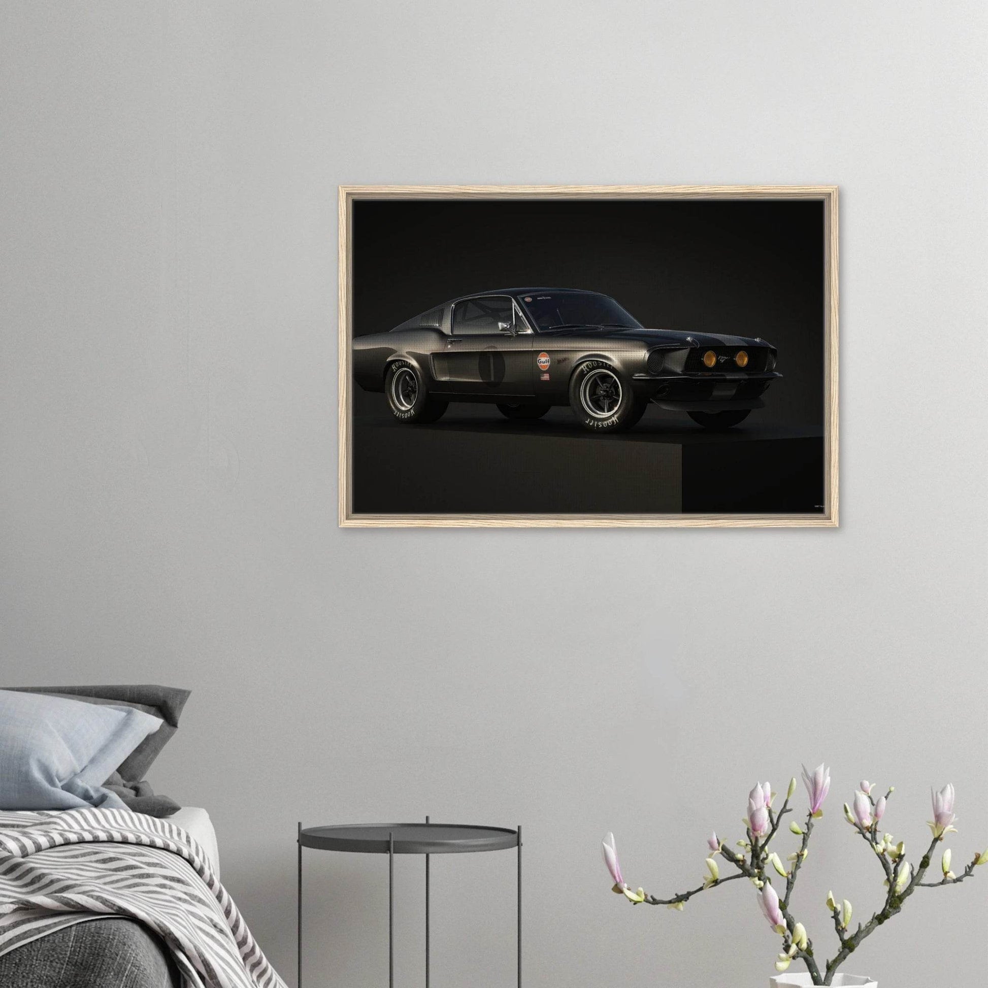 Ford Mustang Fastback Vintage Race Car Muscle Car USA Wall Art - Vibrantwalls