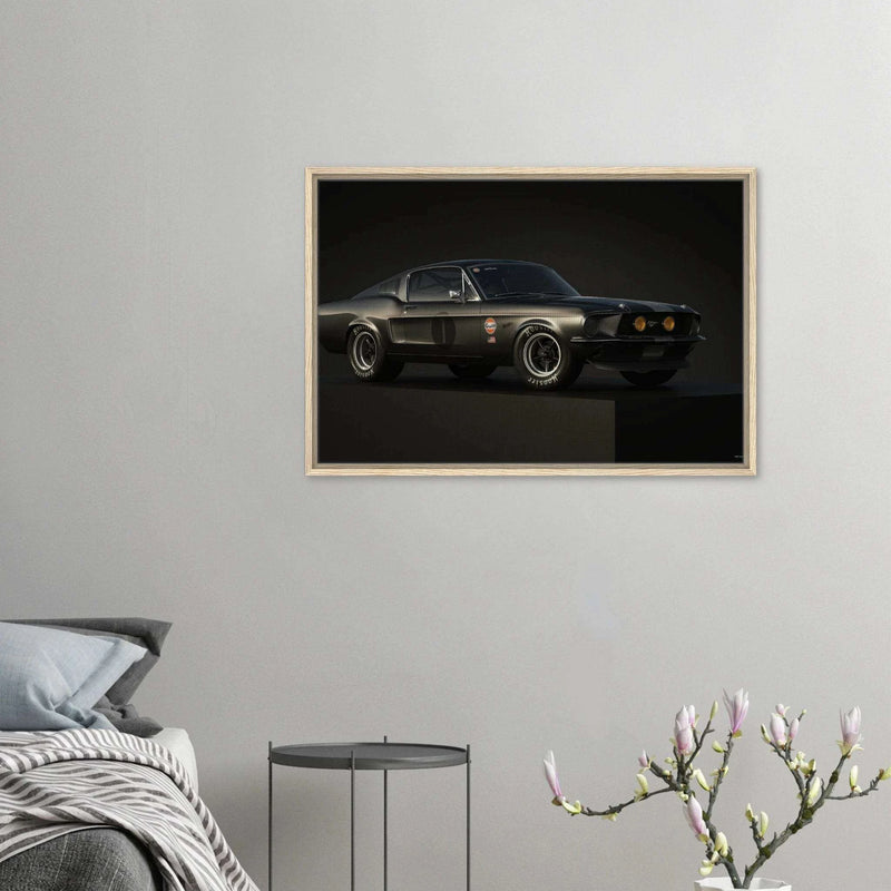 Ford Mustang Fastback Vintage Race Car Muscle Car USA Wall Art - Vibrantwalls