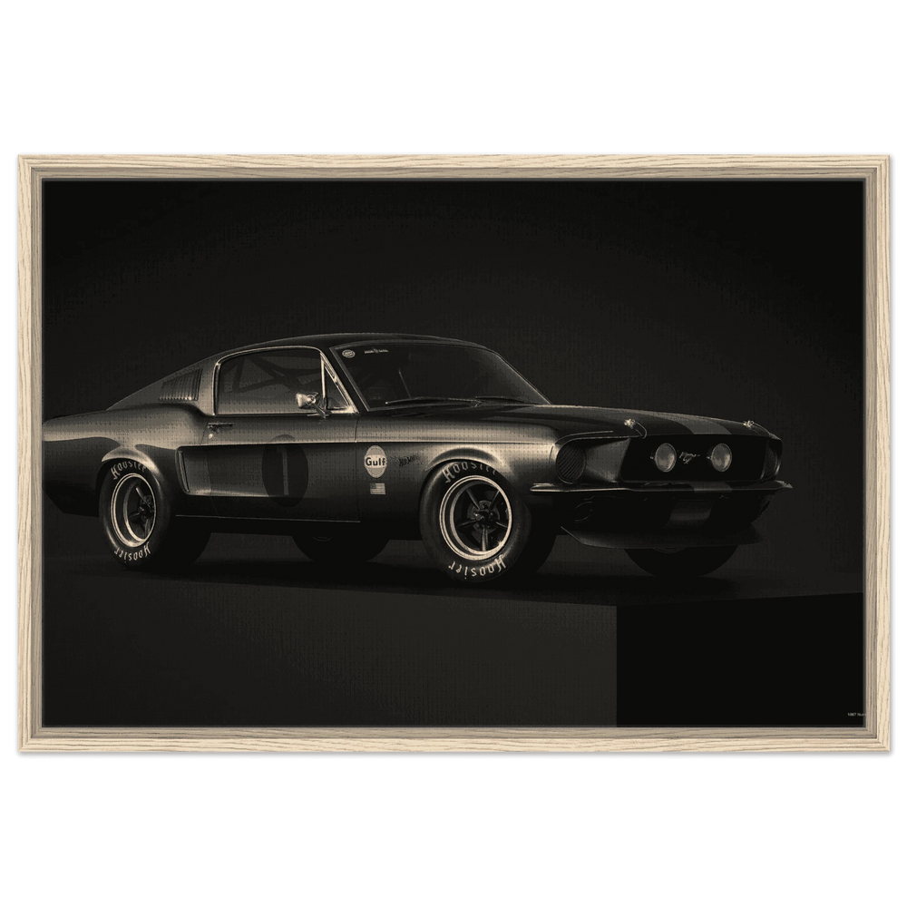Ford Mustang Fastback Vintage Race Car Muscle Car USA Wall Art - Vibrantwalls