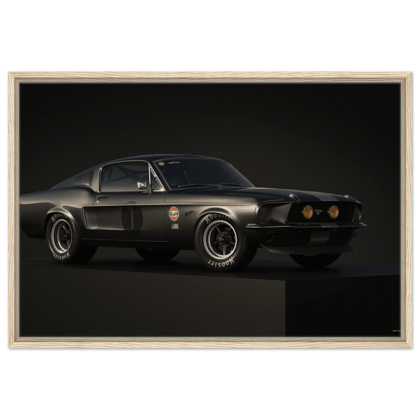 Ford Mustang Fastback Vintage Race Car Muscle Car USA Wall Art - Vibrantwalls