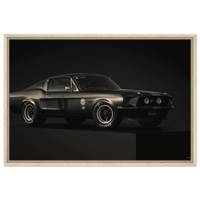 Ford Mustang Fastback Vintage Race Car Muscle Car USA Wall Art - Vibrantwalls
