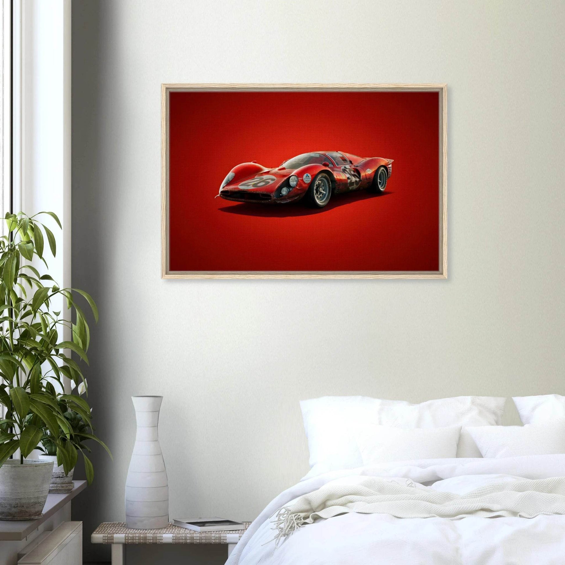 Ferrari 330 P4 Vintage Race Car Posters Classic Canvas Wall Art - Vibrantwalls