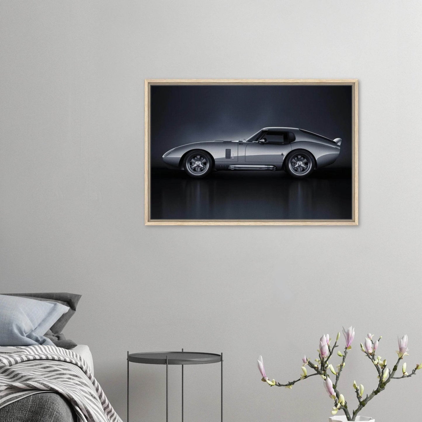Shelby Cobra Daytona Coupe Framed Canvas Vintage Car Wall Art - Vibrantwalls