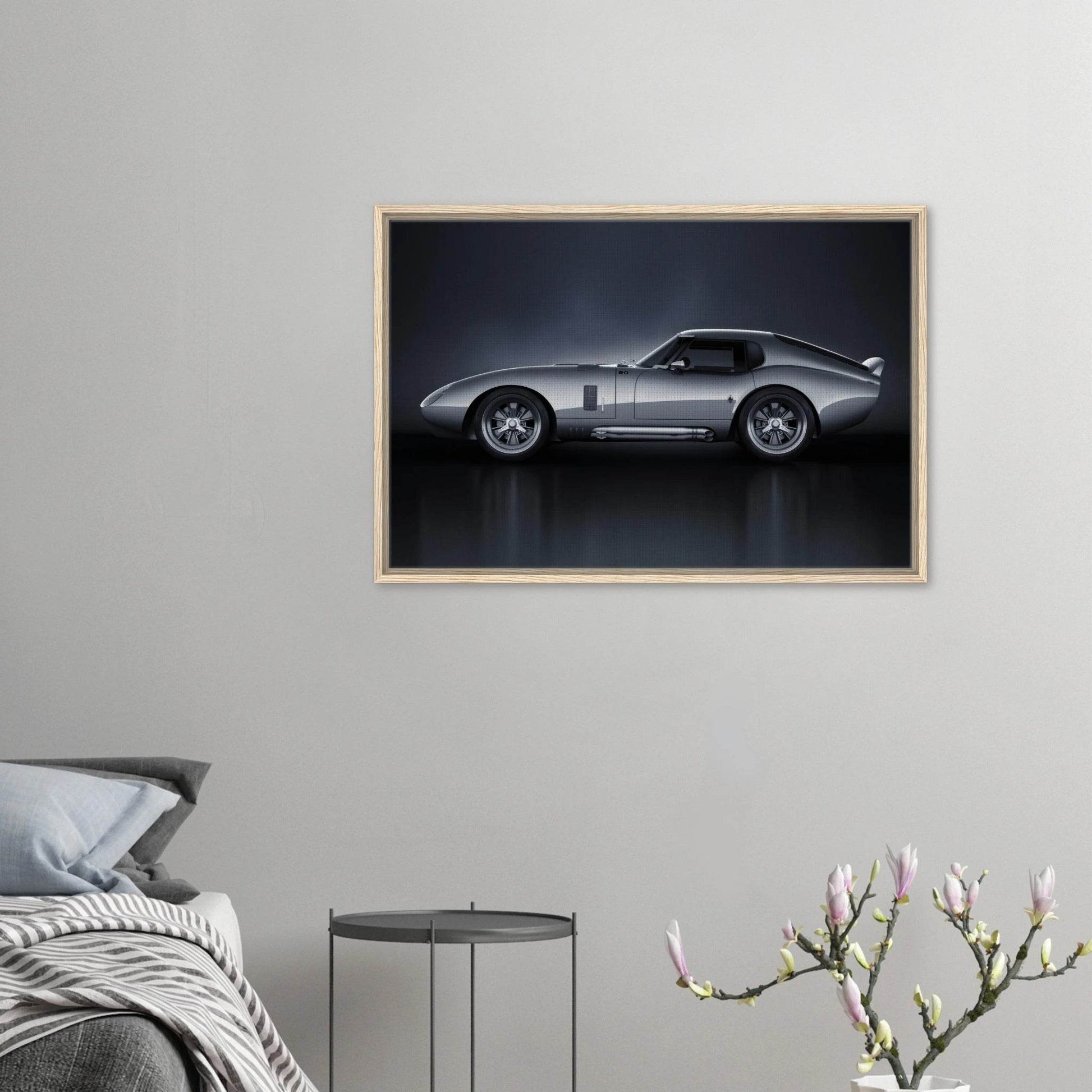 Shelby Cobra Daytona Coupe Framed Canvas Vintage Car Wall Art - Vibrantwalls
