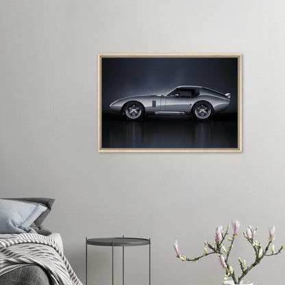 Shelby Cobra Daytona Coupe Framed Canvas Vintage Car Wall Art - Vibrantwalls