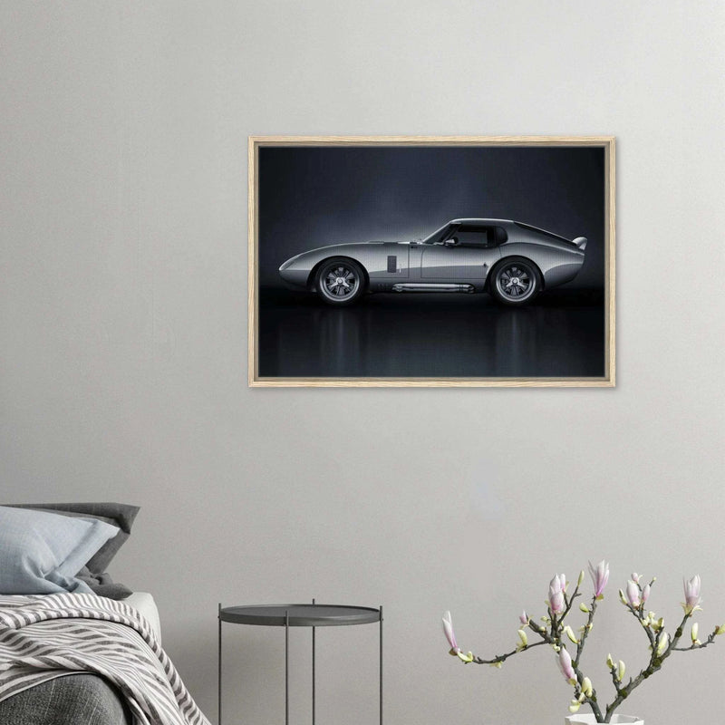 Shelby Cobra Daytona Coupe Framed Canvas Vintage Car Wall Art - Vibrantwalls