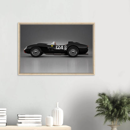 Ferrari 250 Testa Rossa - Vintage Car Posters - Framed Canvas - Vibrantwalls